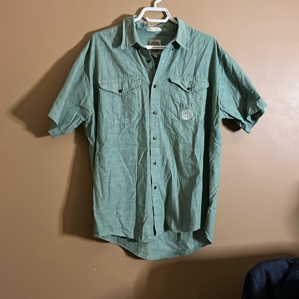 😄Cotton casual button down shirt B2